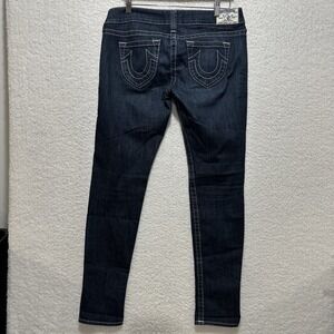 True Religion Dark Wash Blue Denim 5-Pocket Skinny Jeans Womens Size 31 USA Made